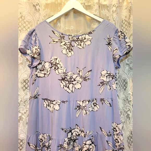 Free People Size M Floral Lavender Dress - Picture 2 of 7